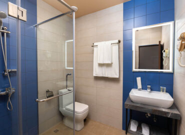 bathroom in a hotel room