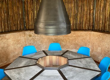 Gazebo with Firepit table