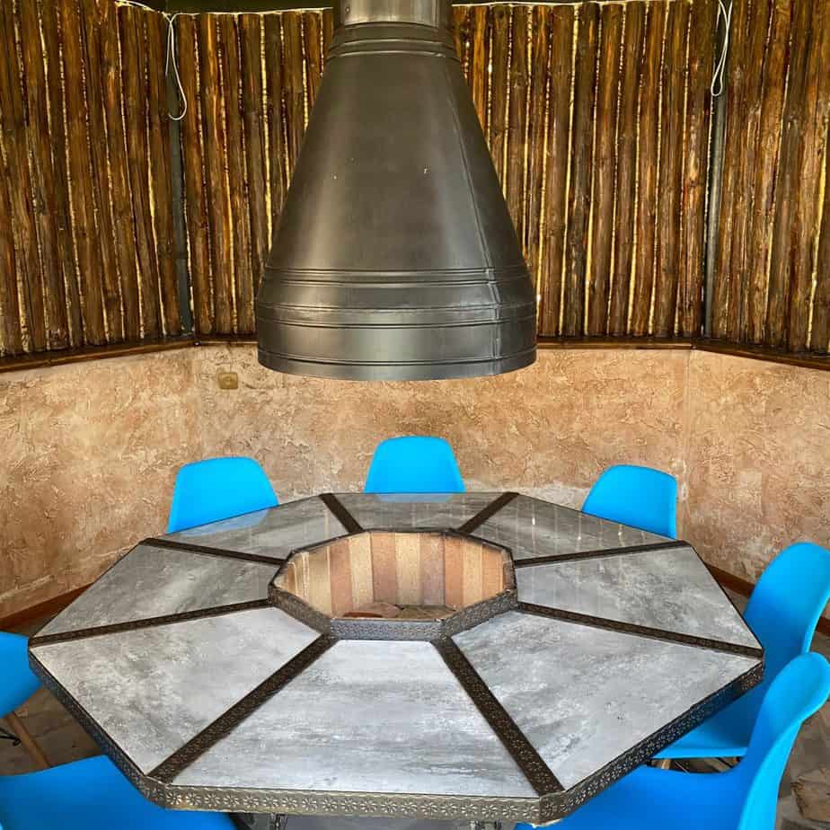 Gazebo with Firepit table